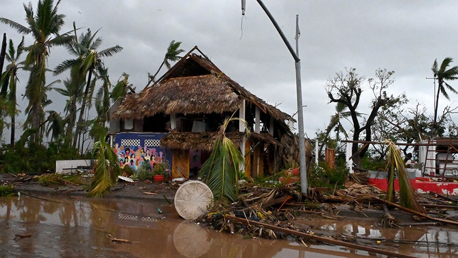 View of the damage caused after the passage of Hurricane Otis in Acapulco, Guerrero State, Mexico, on October 25, 2023.