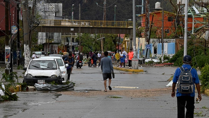 View of the damage caused after the passage of Hurricane Otis in Acapulco, Guerrero State, Mexico, on October 25, 2023.