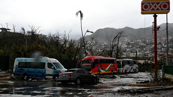 View of the damage caused after the passage of Hurricane Otis in Acapulco, Guerrero state, Mexico on October 25, 2023.