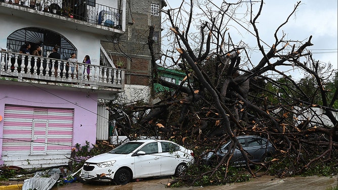 View of the damage caused after the passage of Hurricane Otis in Acapulco, Guerrero State, Mexico, on October 25, 2023.