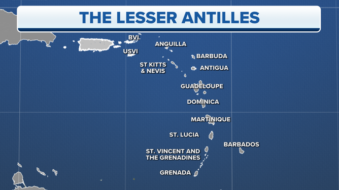 Lesser Antilles Map