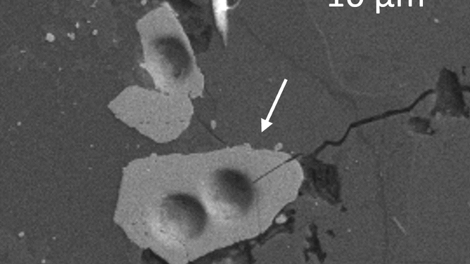 A scanning electron microscopy image of a grain of lunar zircon - (Image credit: Dr. Jennika Greer)