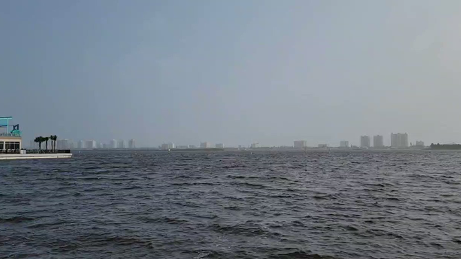 Wildfire smoke seen in Port Orange, Florida on Tuesday, Oct. 3, 2023 from Canadian wildfires.