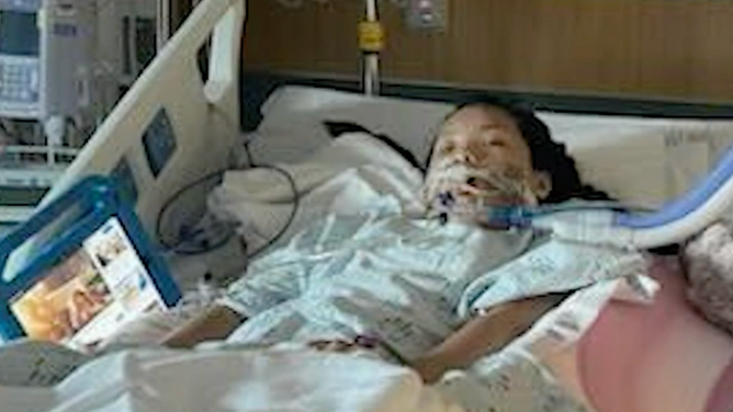 Mila Yang in the hospital.