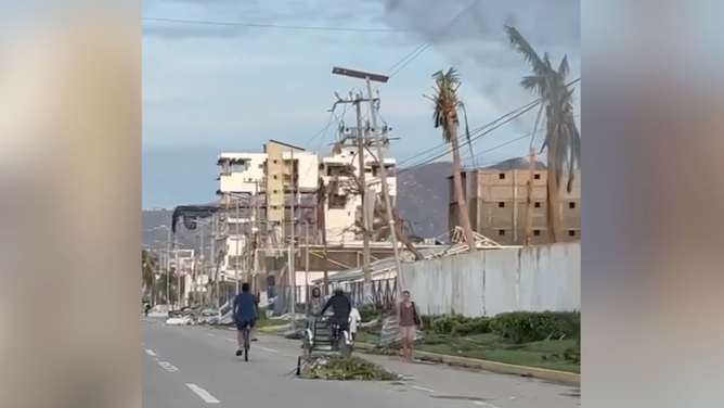 Buildings torn to shreds after Otis.