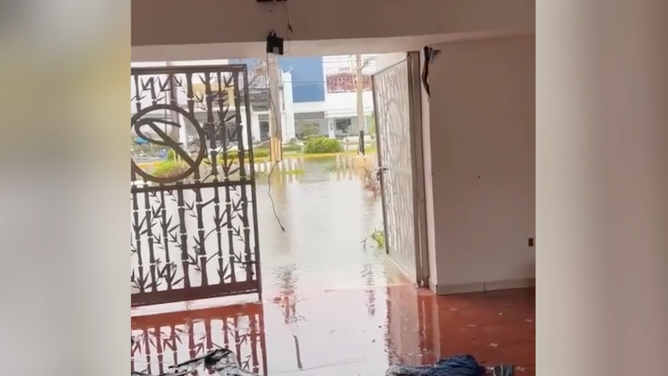 Flooded streets in Acapulco.