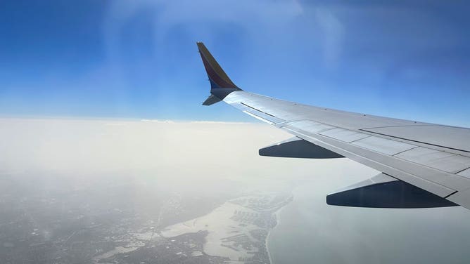 Wildfire smoke seen over Tampa, Florida on Oct. 3,