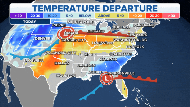 forecast high temperatures compared to average