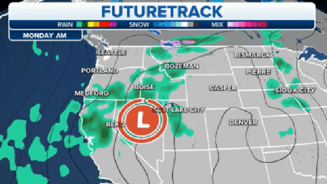 A series of lows will trek across the Northwest bringing snow and rain.