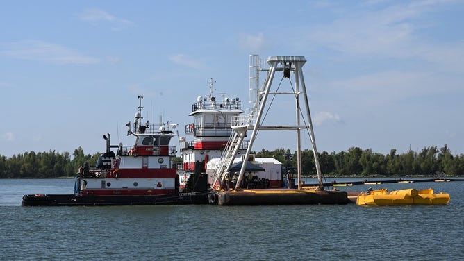 The J. S. Chatry contracted by the USACE New Orleans District for a dredge to build up the current sill in the lower Mississippi River to hold off the saltwater intrusion. (Image: U.S. Army Corps of Engineers New Orleans District)