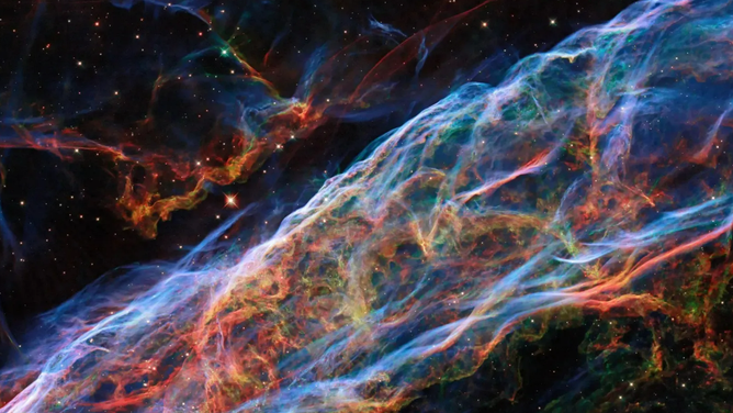NASA Hubble Space Telescope image of the Cygnus Loop