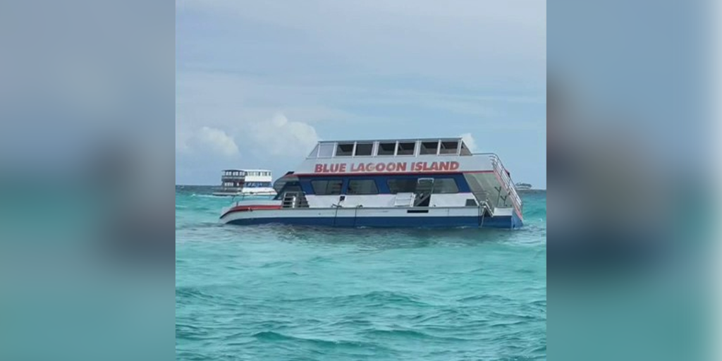 A Colorado woman died when a ferry sank in rough waters near Blue Lagoon Island in the Bahamas