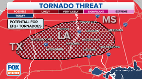 The Daily Weather Update from FOX Weather: Strong tornadoes possible along Gulf Coast on Monday