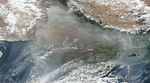 Northern India smothered in hazardous smog, smoke layer visible from space