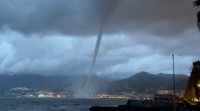 Watch: Multiple towering waterspouts form off Italy's Campania coast