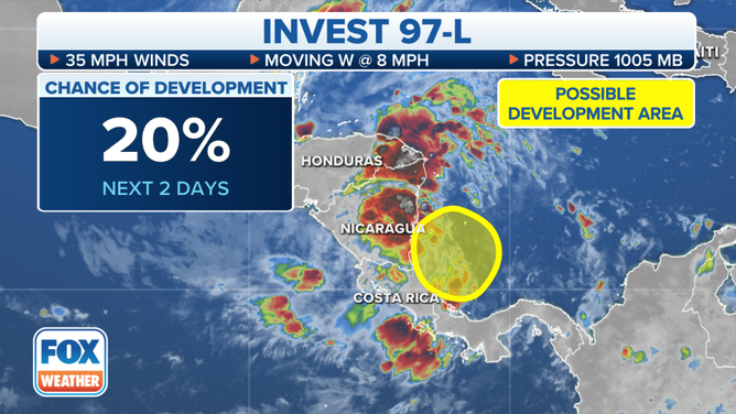 Caribbean Tropical Disturbance Invest 97L Dumping Heavy Rain Over ...