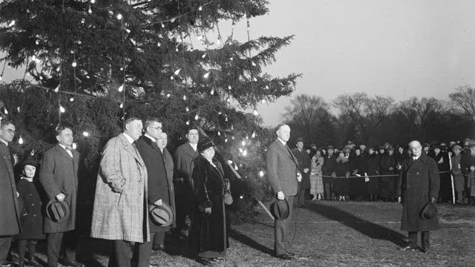 The first National Christmas Tree Lighting ceremony in 1923.
