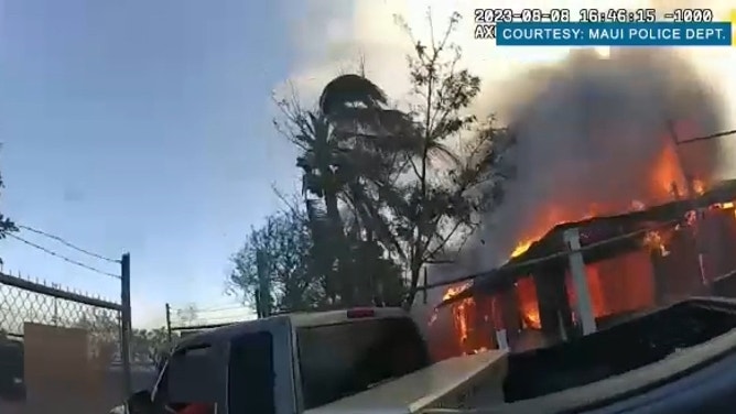 Fires burn in Maui. Aug. 8, 2023.