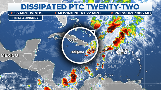 Potential Tropical Cyclone Twenty-Two is no longer expected to develop.