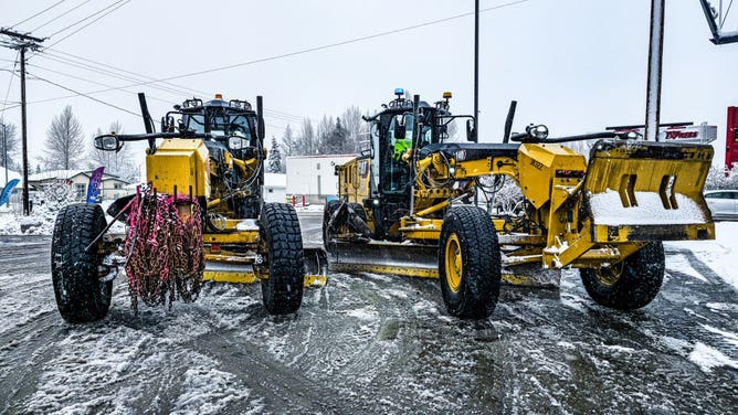 Machinery used to clear roads around Anchorage.