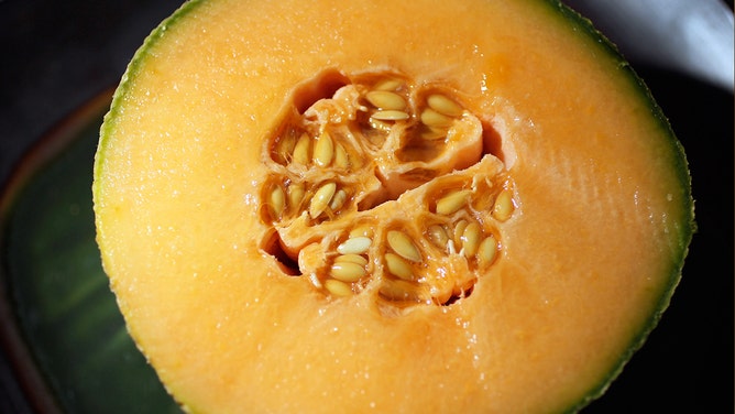 FILE -- In this photo illustration a cantaloupe is seen sliced open.
