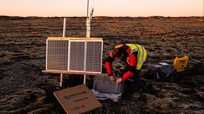 Numerous seismographs have been installed by a team of geologists from the University of Iceland.