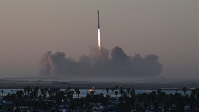 SpaceX's Starship rocket launches from Starbase during its second test flight in Boca Chica, Texas, on November 18, 2023.