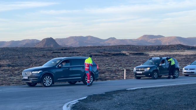 GRINDAVIK, ICELAND - NOVEMBER 13: Residents were allowed to enter Grindivik for a few hours to retrieve belongings on November 13, 2023 in Grindavik, Iceland. Iceland has declared a state of emergency after a series of earthquakes with authorities ordering thousands of people to leave the southwestern town of Grindavík as a precaution. The Icelandic Meteorological Office (IMO) has said there was a considerable risk of a volcanic eruption. (Photo by Micah Garen/Getty Images)