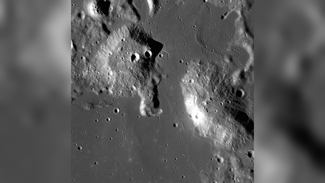 This is an image of the Gruithuisen Domes, taken by the Lunar Reconnaissance Orbiter.