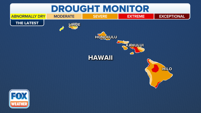 The Hawaii drought monitor.