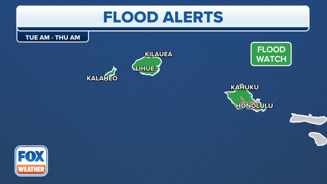 Flood Watches in effect in Hawaii through Thursday, Nov. 30, 2023.