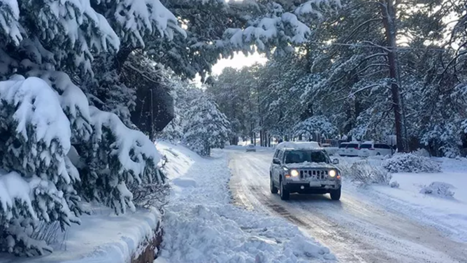 A winter scene at Grand Canyon National Park.