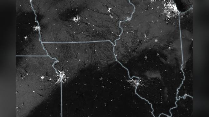 NASA Earth Observatory image by Lauren Dauphin, using VIIRS day-night band data from the Suomi National Polar-orbiting Partnership.