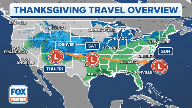 Thanksgiving Travel Trouble: Where Weather Could Cause Issues For ...