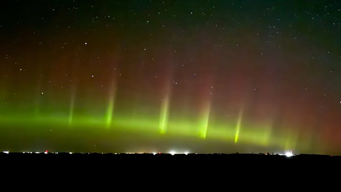 Northern lights seen over Graceville, Montana on Nov. 12, 2023. (Image credit: @carolbauer320/X)