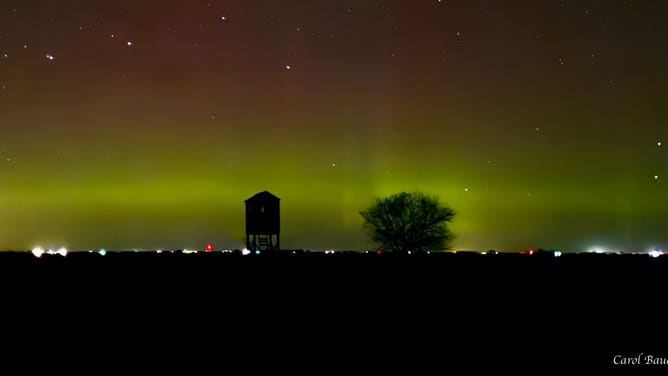 Northern lights seen over Graceville, Montana on Nov. 12, 2023. (Image credit: @carolbauer320/X)