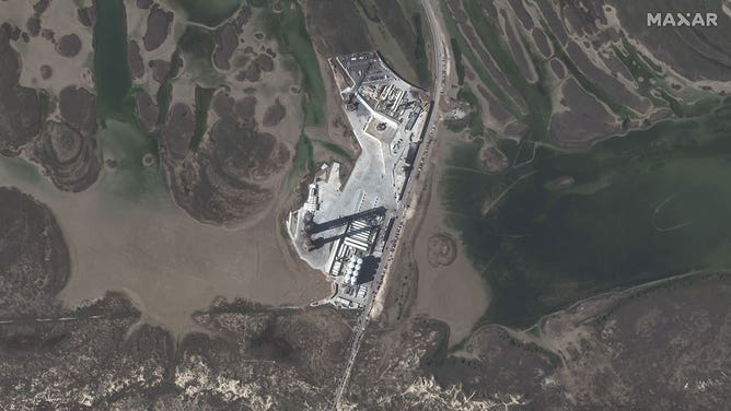 SpaceX's Starship is seen on the launchpad in Boca Chica, Texas, on Nov. 17, 2023.