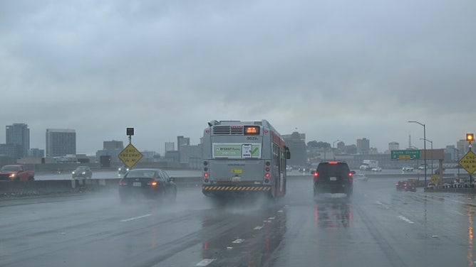 Rainy day in San Francisco Bay Area