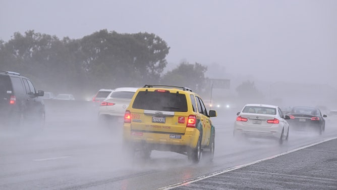 Rainy day in San Francisco Bay Area