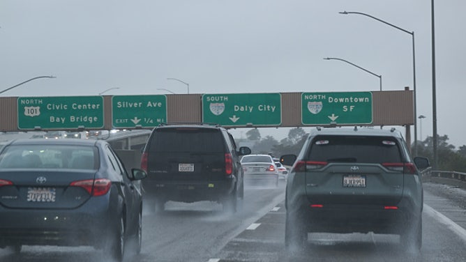 Rainy day in San Francisco Bay Area