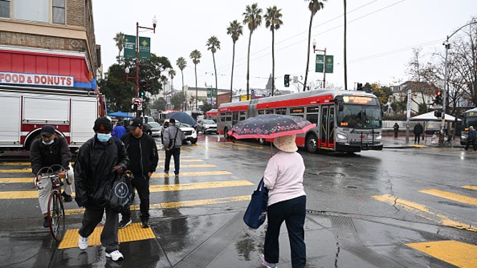 Rainy day in San Francisco Bay Area