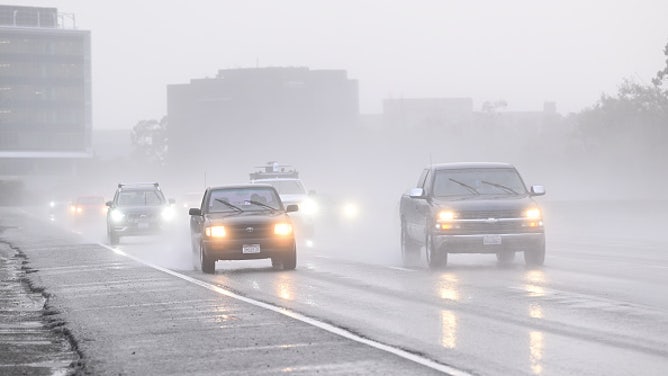 Rainy day in San Francisco Bay Area