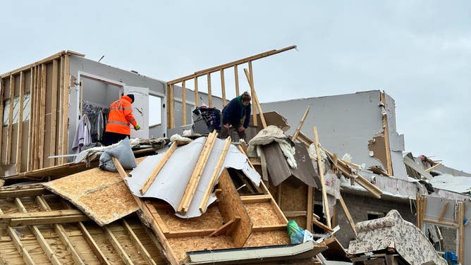 Scenes from Clarksville, Tennessee on Sunday, December 10, 2023 the day after a deadly tornado ripped through the community. (Image: Nicole Valdes/FOX Weather)