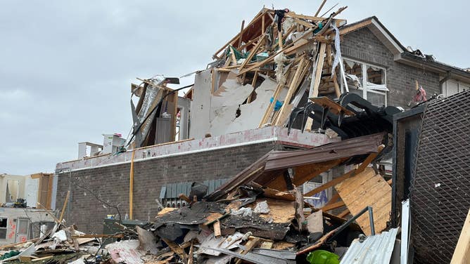 Scenes from Clarksville, Tennessee on Sunday, December 10, 2023 the day after a deadly tornado ripped through the community. (Image: Nicole Valdes/FOX Weather)