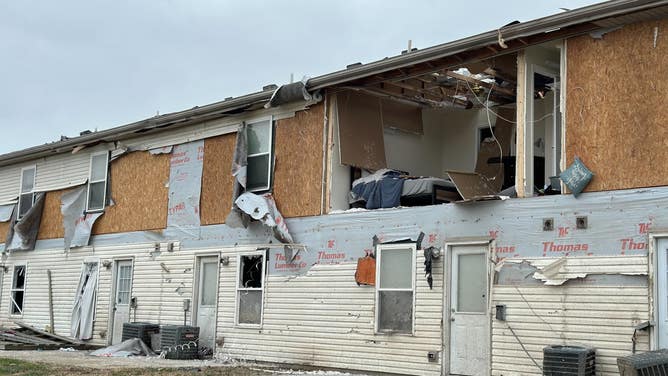 Scenes from Clarksville, Tennessee on Sunday, December 10, 2023 the day after a deadly tornado ripped through the community. (Image: Nicole Valdes/FOX Weather)