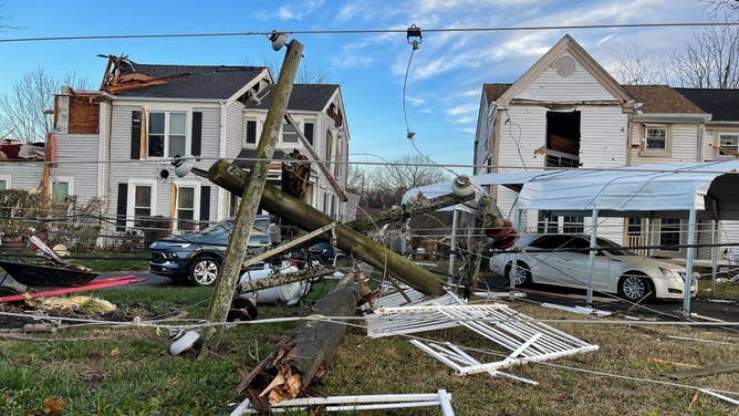 A tornado ripped through the Nashville community of Madison on Saturday, Dec. 9, 2023.