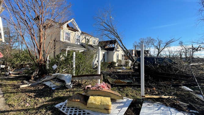 Homes were severely damaged in the Nashville community of Madison.