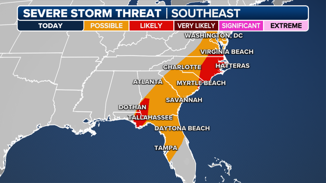 Sunday severe weather outlook.