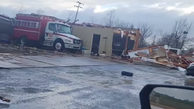 Tornado damage in Rutherford, TN. Dec. 9, 2023.