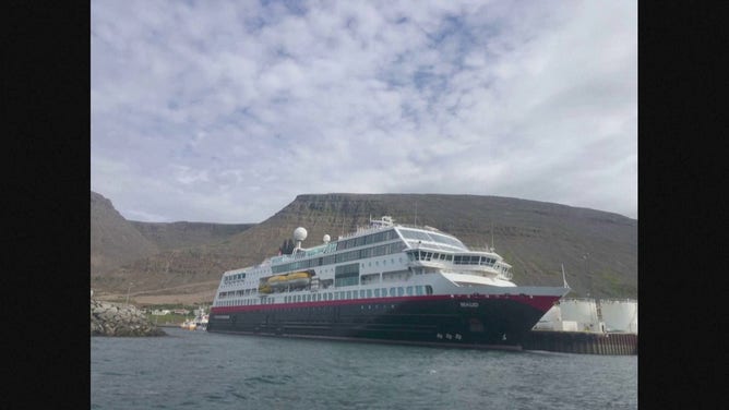 cruise ship with huge waves